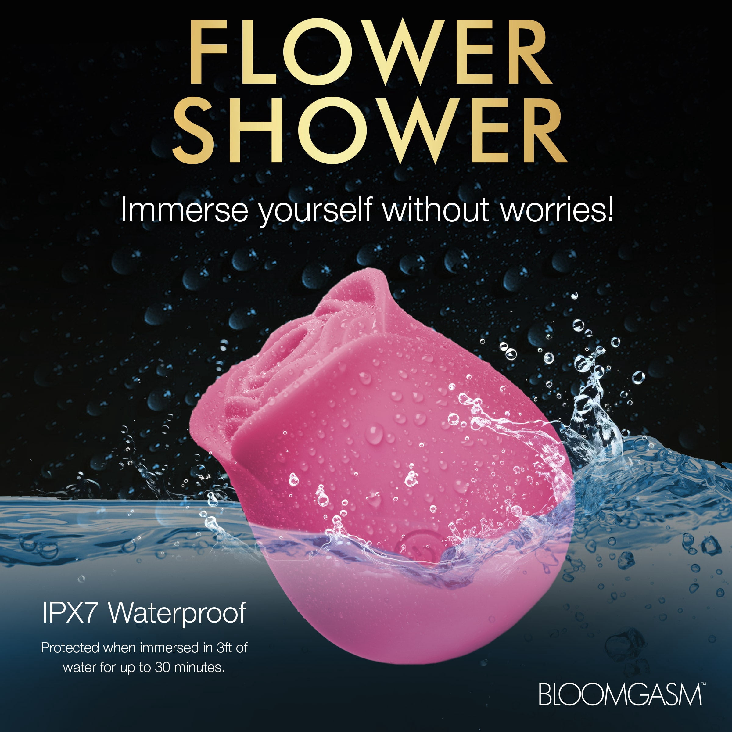 Bloomgasm The Perfect Rose Rechargeable Silicone Clitoral Vibrator, Pink