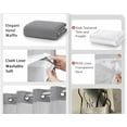 thumbnail image 5 of AllWays Plaza No Hook Shower Curtain with Snap in Liner Set Less Time Grey Waffle Shower Curtain for Bathroom 75" L x 78" W, 5 of 14