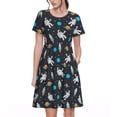 thumbnail image 1 of Vsdgher Robes Midi Maxi Décontractées d'Été 2025 pour Femmes, Légères, Manches Courtes, Col Rond, Robe de Plage, 1 of 6