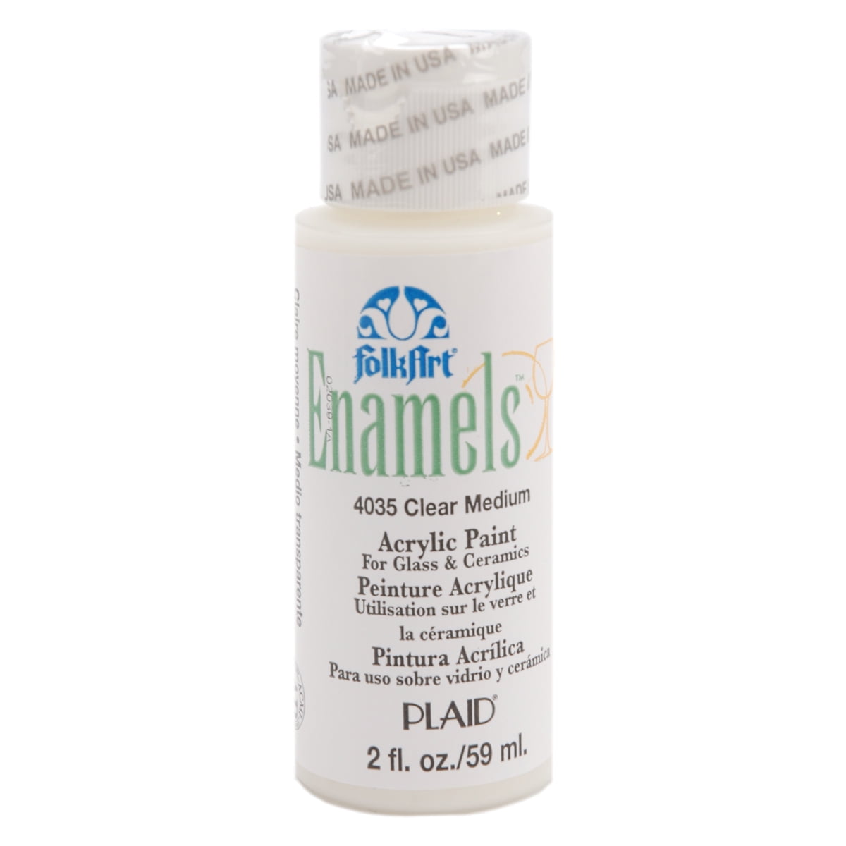 pic Folk Art Enamel Paint Clear Medium folkart enamel paint 2oz transparent medium walmart com