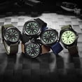 thumbnail image 3 of NovaStitch Men‘s Canvas Strap Watch with Luminous Dial Markers, Casual Analog Wristwatch for Daily Wear, Outdoor Sport Wrist Watch for Men - Blue, 3 of 8