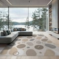 thumbnail image 2 of ODIKA 8'x10' Beige Abstract Geometric Stripe Washable Area Rug Modern Artistic With Subtle Neutral Tones Ornamental Durable, Non-Slip for Living Room, Under Sectional, Family, 2 of 7