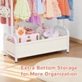 thumbnail image 5 of LZNIOZ Kids Clothing Rack Double Rod Clothes Rack with Bottom Storage Toddler Dress Up Rack, White, 5 of 7