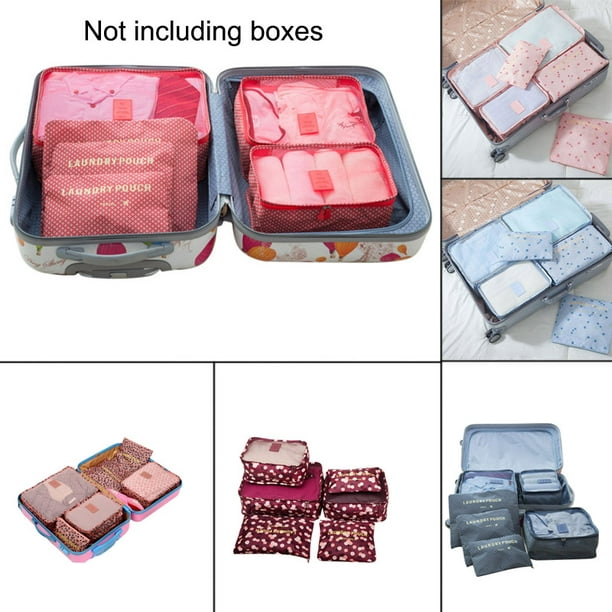 VALINK 6 pièces Cubes sac de rangement de voyage bagages mauvais