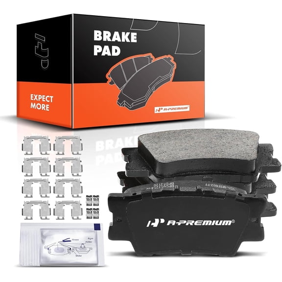 A-Premium Rear Ceramic Brake Pads Set Compatible with Toyota, Lexus and Pontiac Models - Avalon 2007-2021, Camry, Matrix, RAV4, ES300h, ES350, HS250h, Vibe, with Hardware, 4-Pack