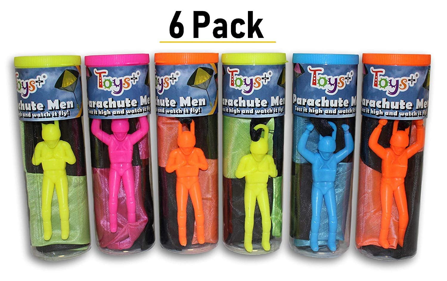 Toys+ Tangle Free Parachute Men 6 Piece Set Parachute (Colors and