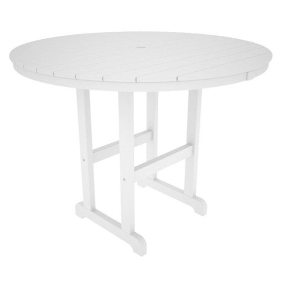 POLYWOOD® Round 48 in. Counter Height Recycled Plastic Table