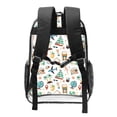 thumbnail image 2 of Susaid Travel1 Print Clear Backpack See Through Transparent Plastic Clear Bookbags for School, College, Stadium,Work, 2 of 7