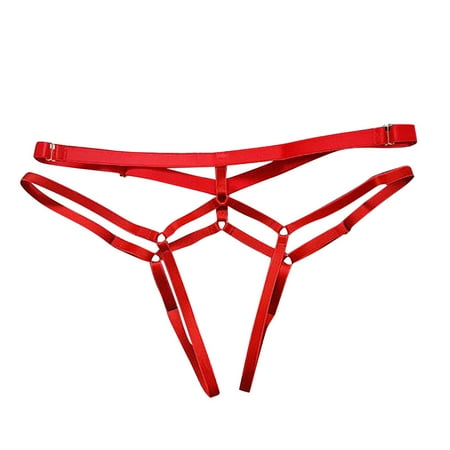 

Skpblutn Lingerie Women Pantie Lace High Elastic Lingerie Knickers Underpants Underwear Red Xl