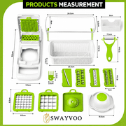 Swayvoo Mandoline Slicer Vegetable Chopper Safe Slicer Vegetable Dicer
