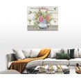 thumbnail image 3 of Farmhouse Bathroom Wall Art Botanical Succulent Flower Wall Decor Country Floral Pictures Rustic Hummingbird Canvas Painting Prints Modern Artwork Home Decoration for Bedroom Living Room 12"x16", 3 of 6