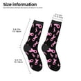 thumbnail image 2 of Kdxio Breast Cancer Awareness Print Children's Socks for Daily Wear and Sports Use Colorblock Mid-Calf Design Breathable Material, 2 of 5