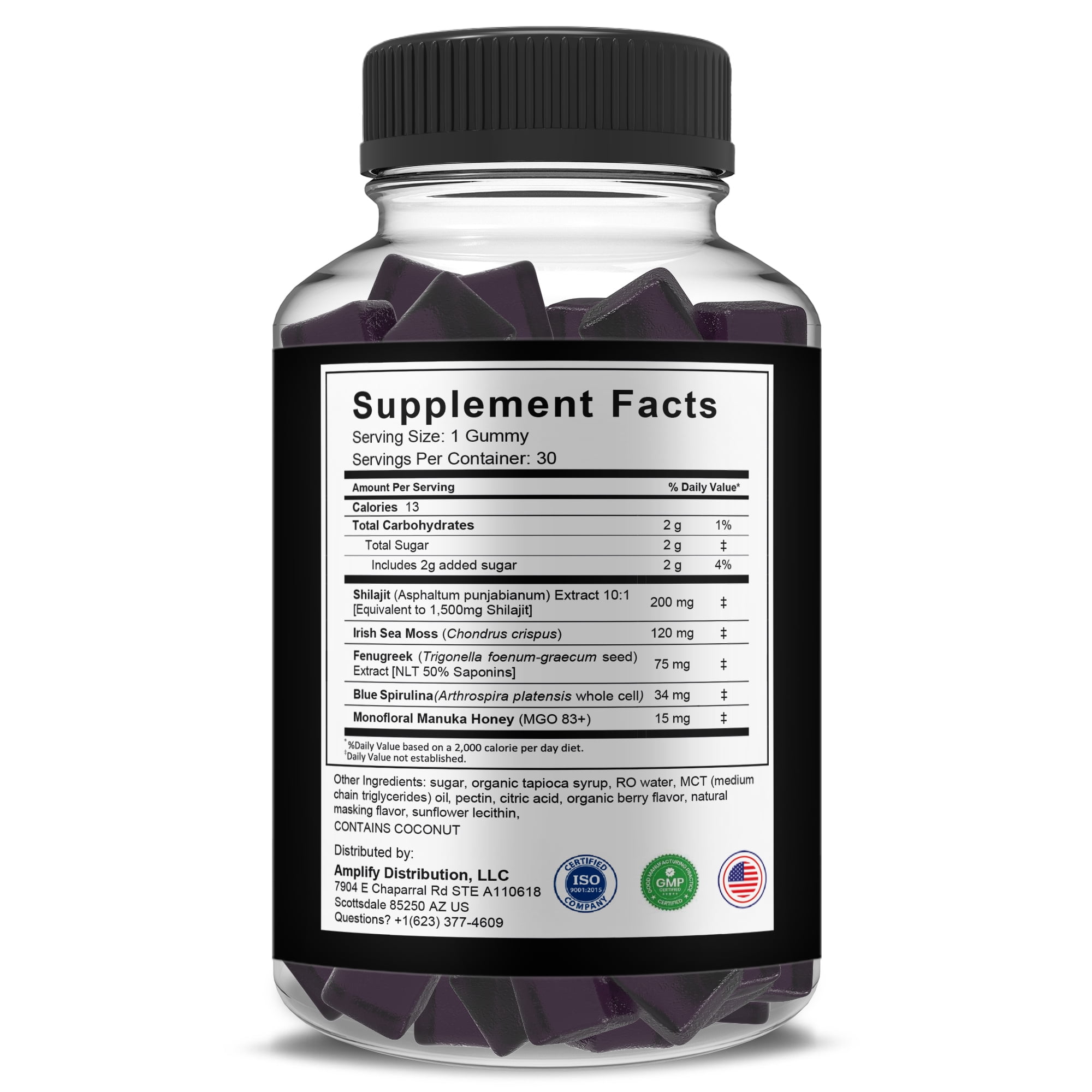(2 Pack) Brain Honey Advanced With Manuka Honey, Brain Honey Nootropic Gummy (60 Gummies)
