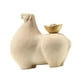thumbnail image 2 of Figura de cerámica de caballo chino para escritorio, sala de estar y chimenea. Beige, 2 of 9