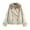 Khaki, variant on Winter Jackets For Women Sevevn Womens Cropped Trench Coat Lapel Double Breasted Short Jacket Outwear