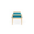 thumbnail image 3 of Pemberly Row Waiting Reception 3 Seat Bench Wood Frame in Teal, 3 of 5