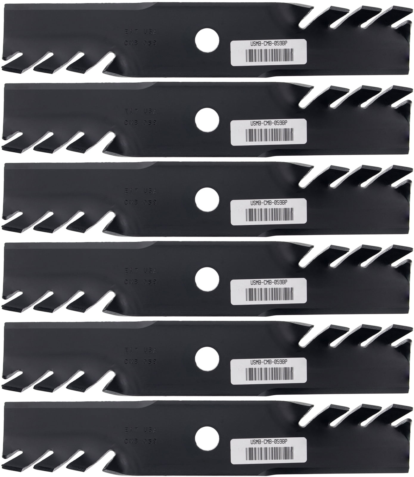 9 USA Mower Blades® Toothed for Exmark® 116-5177-S 103-6396 116-5177 48" Deck 