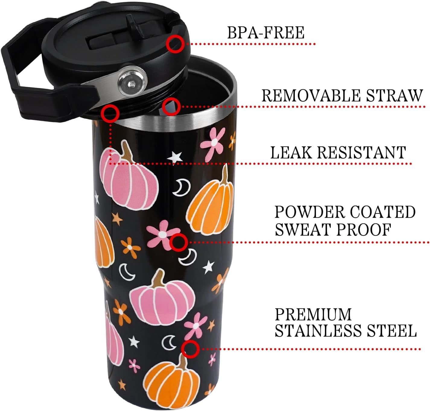 Christmas Tumbler with Handle and Straw Lid 40 oz,Cute Christmas Gifts for Women Xmas Lights Snowflakes Vacuum Insulated Leak Proof Tumbler,Winter Holiday Accessories Stainless Steel Coffee Cup Mug