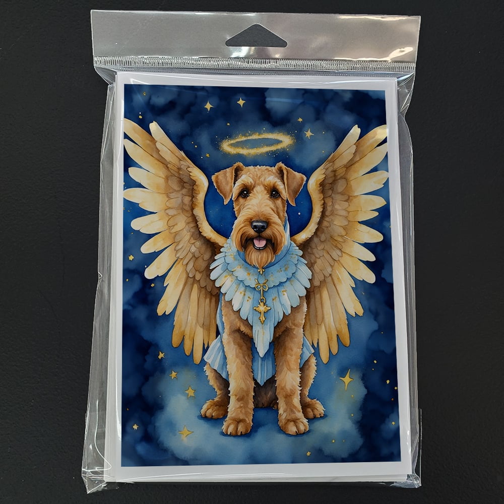 Airedale Terrier My Angel Greeting Cards Pack of 8 7 in x 5 in