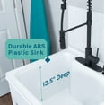 thumbnail image 6 of TEHILA White Utility Sink Laundry Vanity with Black Hi-Arc Coil Faucet and Soap Dispenser, 6 of 12
