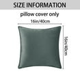 thumbnail image 5 of REGALWOVEN Set of 2 Velvet Throw Pillow Covers Decorative Solid Cushion Covers for Sofa Grey 16" x 16", 5 of 6