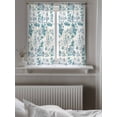 thumbnail image 5 of Green Garden Vintage Tier Curtains 45 Inch Length,Sheer Curtains for Bedroom Living Room,Modern Art Building Boat Tree Rod Pocket Voile Drapes Kitchen Curtains Small Half Window 27.5"x45" 2 Panels, 5 of 7