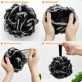 thumbnail image 4 of Esponja De Ducha De Baño De Carbón De Lufa, Depurador Corporal, 75G, Xl, Exfoliante, Puf De Malla, Ramo De Ducha, Paquete De 3, Esponja De Baño Grande Negra Para Mujeres Y Hombres, 4 of 5