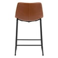 thumbnail image 2 of CorLiving Palmer Set of 2 Modern Mid Back Faux Leather Upholstered Counter Height Indoor Barstools, 2 of 9