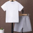 thumbnail image 4 of Toddler Kids Baby Boy Summer Clothes 2T 3T 4T 5T Vehicles Letter Print Short Sleeve Tops Shorts Outfits, 4 of 4
