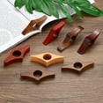 thumbnail image 6 of Uxcell 1" Thumb Book Page Holder Handmade Beech Bookmark Book Opener Page Holders Style 2, Brown, 6 of 6