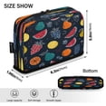 thumbnail image 3 of Standing Pencil Case with Base Large Capacity Stationery Pouch Pen Bag with Zipper for Women Men Cartoon Variety Of Fruits, 3 of 7