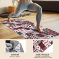 thumbnail image 4 of Red Ethnic Geometric Patchwork Pattern Hot Yoga Mat Towel Non Slip for Hot Yoga - Quick-Drying Yoga Mat Cover with 4 Corner Pockets with Travel Bag - Hot Yoga Towel Non Slip 70"x26", 4 of 6