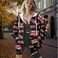 thumbnail image 6 of Yuyamidu Womens Oversized Sweatshirt Union Flag Hoodie Full Zip Hoodies for Women Fashion Casual Sweatshirt with Drawstring Drop Shoulder Oversize Long-Sleeve Pullover Tops L, 6 of 8