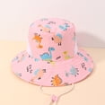 thumbnail image 2 of LBECLEY Porpoise Hat Kids Adjustable Chin Strap Sun Hats Summer Spring Sun Hat Cute Cartoon Outdoor Beach Bucket Cap Toddler 2T Hat Pink One Size, 2 of 3