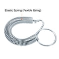 thumbnail image 4 of Unique Bargains 2.4' Cage Door Hook, 2Pcs Stainless Steel Finger Ring Elastic Spring Wire Latch Hook, Silver, 4 of 6