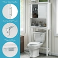 thumbnail image 6 of RiverRidge Somerset Over the Toilet Bathroom Spacesaver Medicine Cabinet Shelf - White, 6 of 12