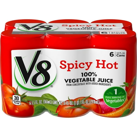 UPC 051000000040 product image for V8 Spicy Hot 100% Vegetable Juice, 5.5 oz. Can (Pack of 6) | upcitemdb.com