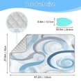thumbnail image 2 of Ironing Mat Portable Ironing Blanket for Table Top Travel Ironing Pad for Washer Dryer 27.6" x 47.2" Blue and Gray Swirls, 2 of 6