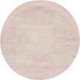 thumbnail image 1 of Unique Loom Bromley Collection Vintage Traditional Area Rug, 5 Feet, Pink/Ivory, 1 of 1