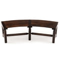 thumbnail image 5 of Banco de jardín Costway de madera Curvado para fogata acabado carbonizado Marrón rústico, 5 of 5