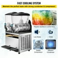 thumbnail image 5 of KFFKFF Commercial Slushy Machine 2x15L 1000W  Margarita Machine Stainless Steel Frozen Drink Slush Machine Temperature 25°F to 30°F, 5 of 9