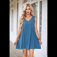 thumbnail image 4 of Vestido Mini Sin Mangas Azul XL, 4 of 7