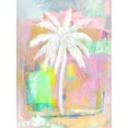 thumbnail image 2 of Blake, Madeline 15x18 Gold Ornate Wood Framed with Double Matting Museum Art Print Titled - Abstract Pastel Palm, 2 of 4