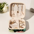thumbnail image 6 of Rose Leopard Travel Portable Square Jewelry Box Organizer Earring Necklace Bracelet Holder Decorative Display Case Stand Storage Box, 6 of 6