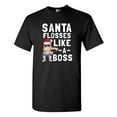 thumbnail image 1 of Santa Flosses Like A Boss Christmas Dance Funny DT Adult T-Shirt Tee, 1 of 2