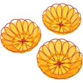 thumbnail image 1 of 3pcs Imitation Rattan Fruit Basket Natural Woven Cake Bread Tray for Serving Kitchen Counter Table 15cm, 1 of 8
