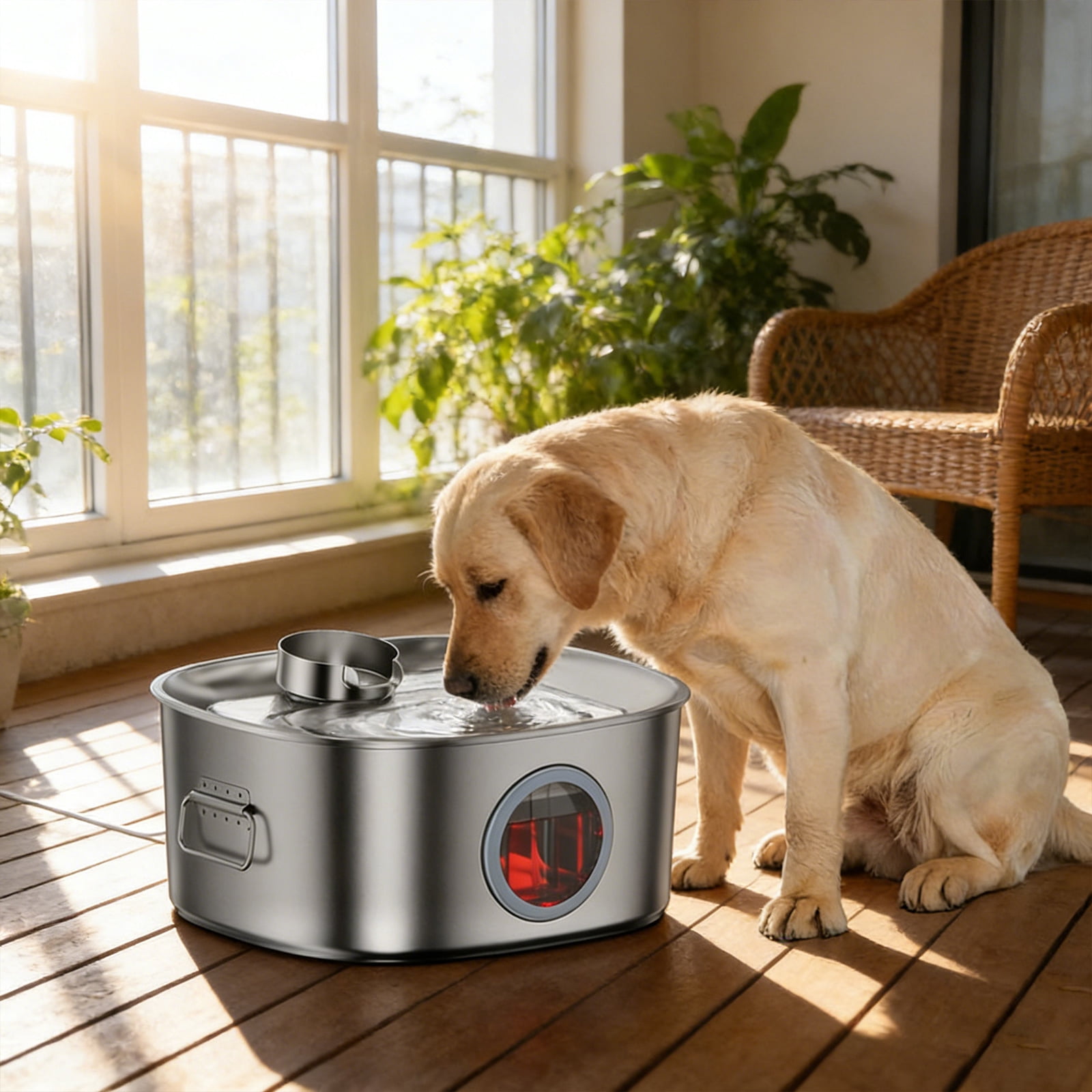 USB Power Pet Water Fountain Stainless Steel Large Capacity Quiet Operations Easy Maintenances Water Dispenser For Dog