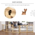 thumbnail image 2 of Natural Wood 6-Panel Foldable Freestanding Dog Gate, 170" Wide Safety Barrier, 2 of 10