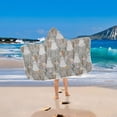 thumbnail image 2 of Yayeee Kids Hooded Towel with Hand Pockets Beach Soft Absorbent Bath Wrap 50 x 23.5 inch, Gray Cartoon Ghost, 2 of 5