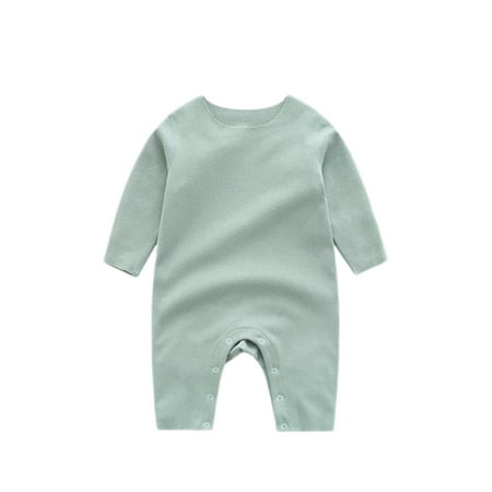

Niuer Toddler Warm Crew Neck Thermal Pajamas Sets Baby Soft Jumpsuit Elastic Waist Sleeping Long Sleeve Basic Sleepwear Green Jumpsuit 90cm